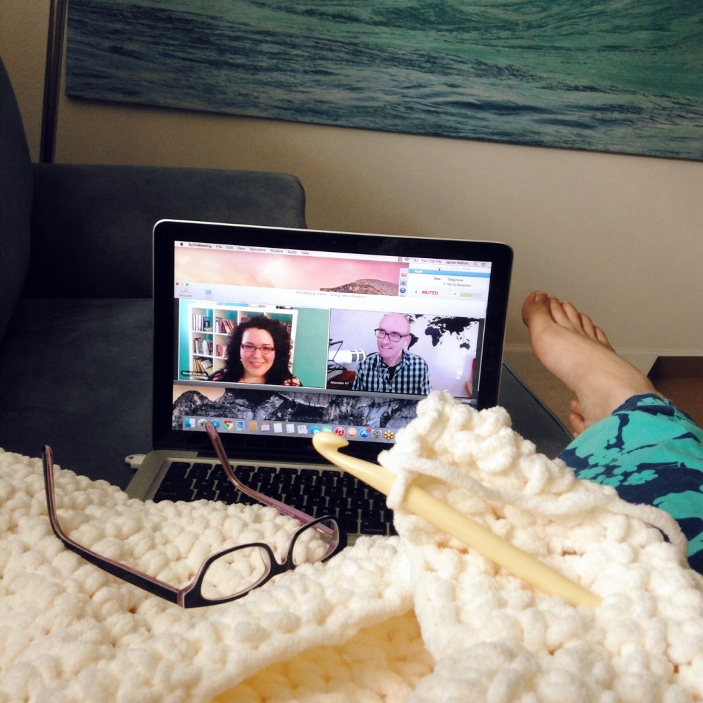 Crochet and Webinar with ProBlogger