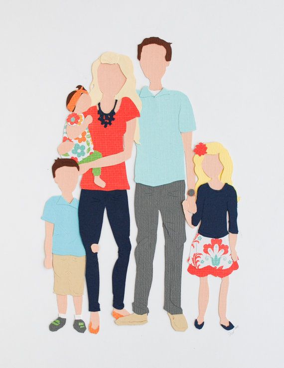 Papercut Family Portrait