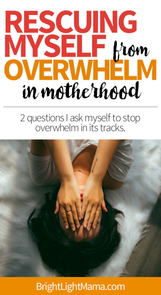 Pin for overwhelmed mom tips post.