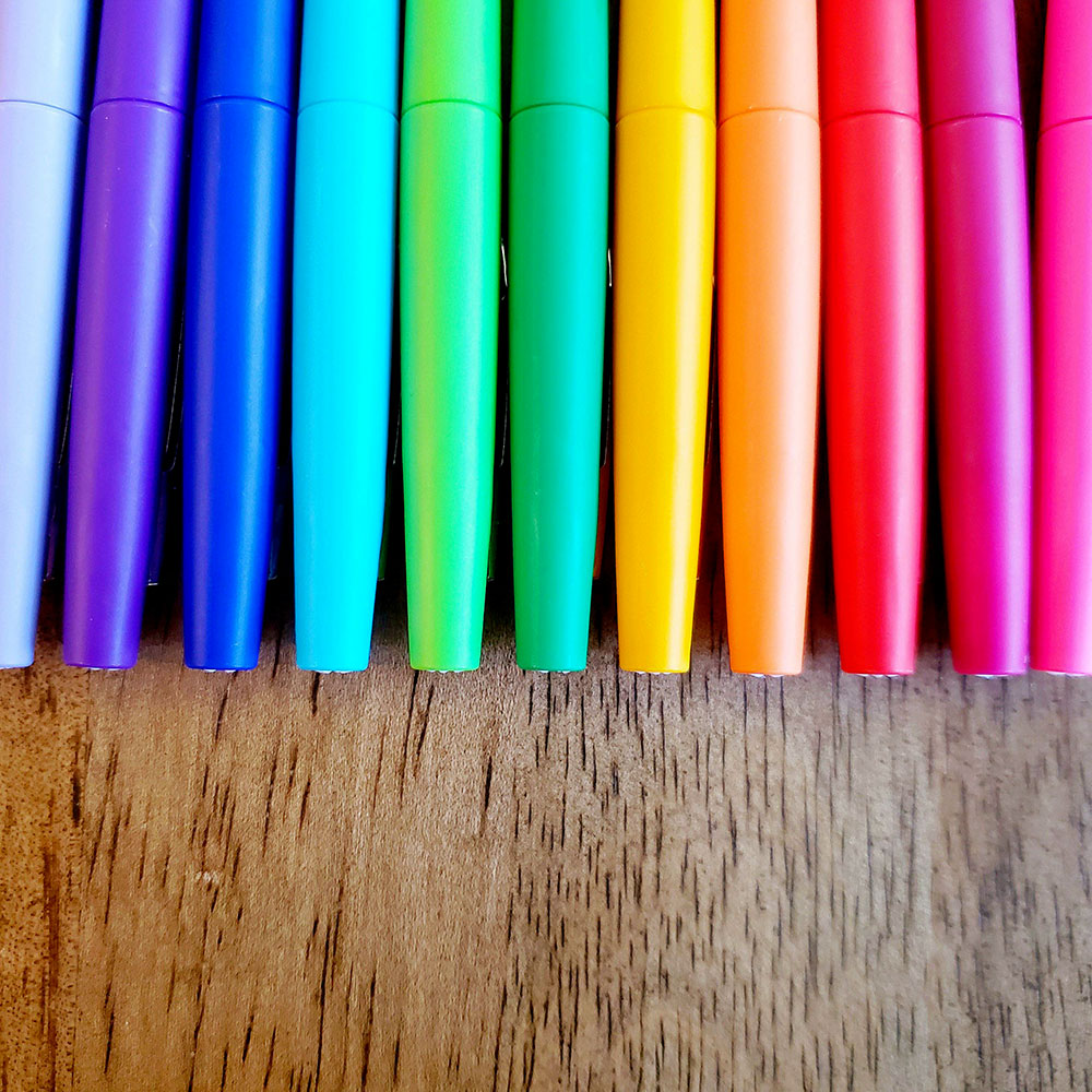 Rainbow of pens