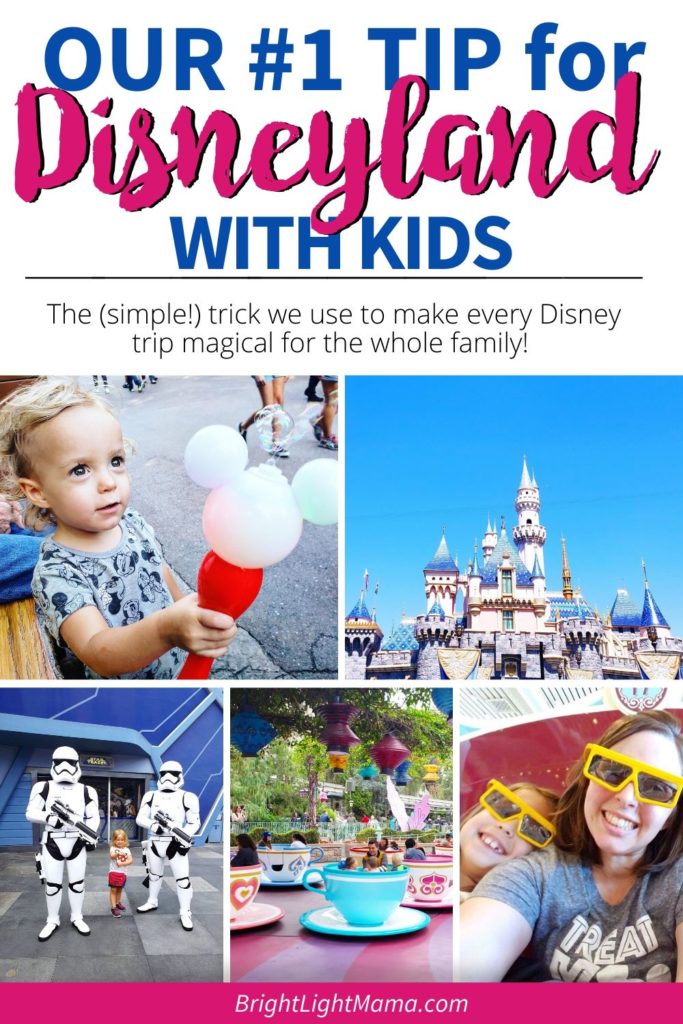 Pin for our top tip for Disneyland with kids