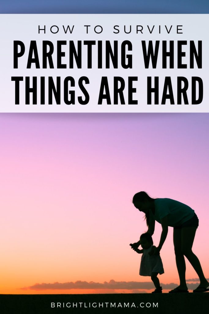 Parenting in Hard Times Pinterest Pin