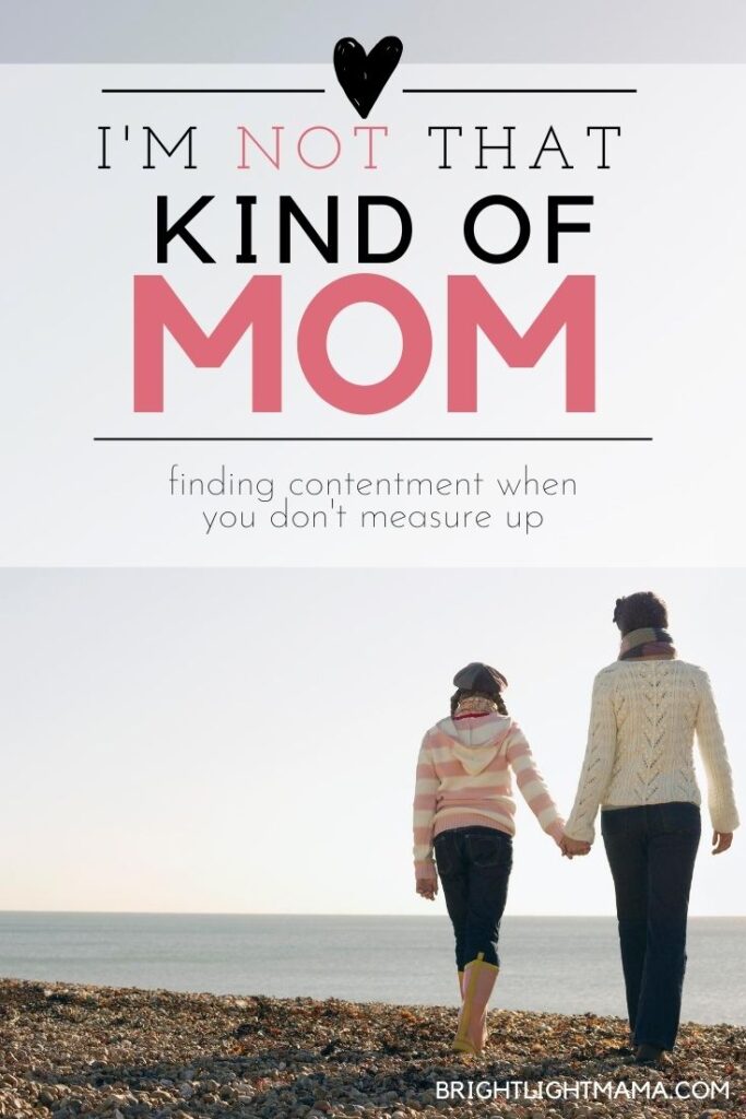 Pinterest pin that reads I'm not that kind of mom